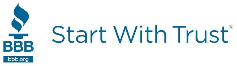 The Better Business Bureau logo featuring a torch icon, the letters 