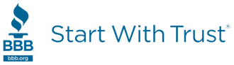 The Better Business Bureau logo featuring a torch icon, the letters 