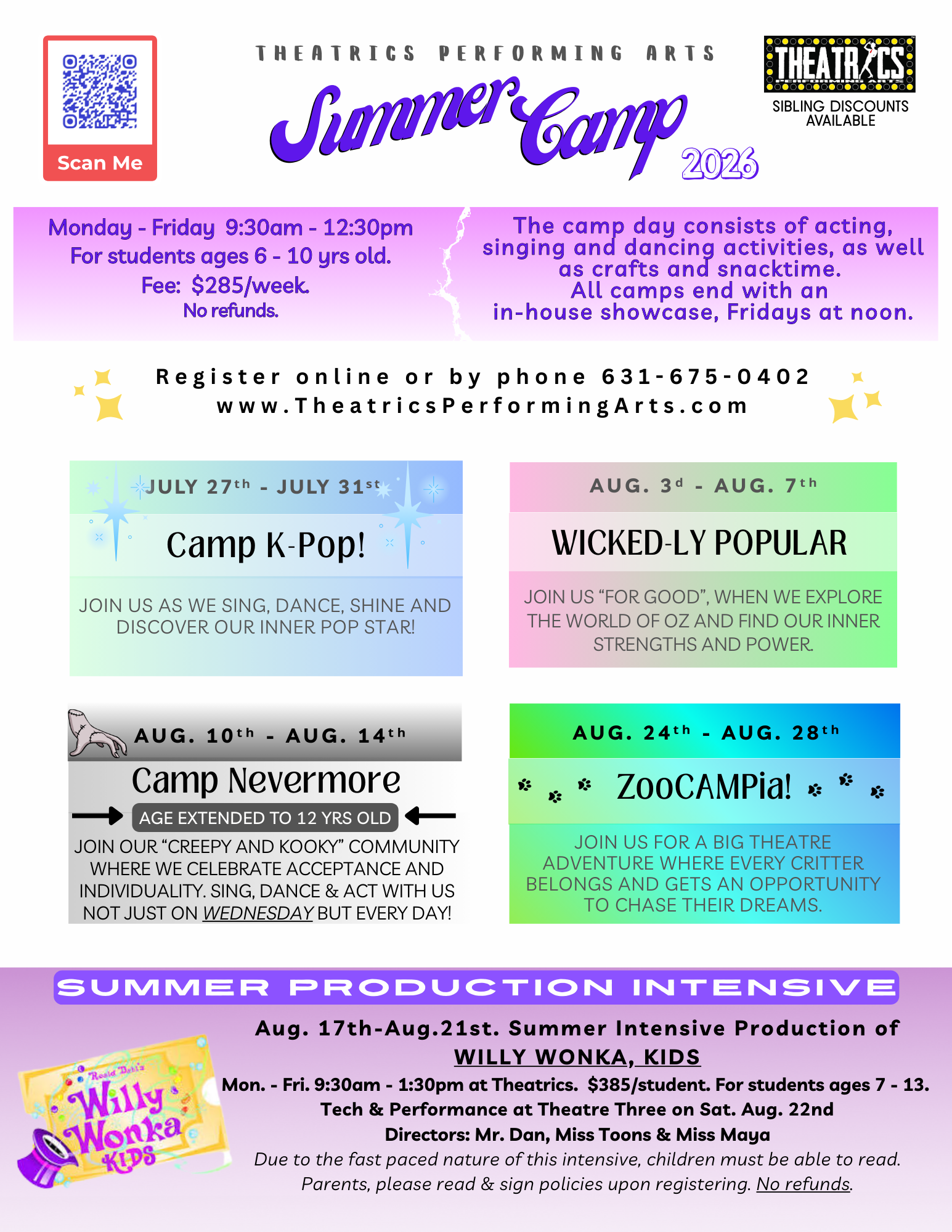 Musical theatre summer camps