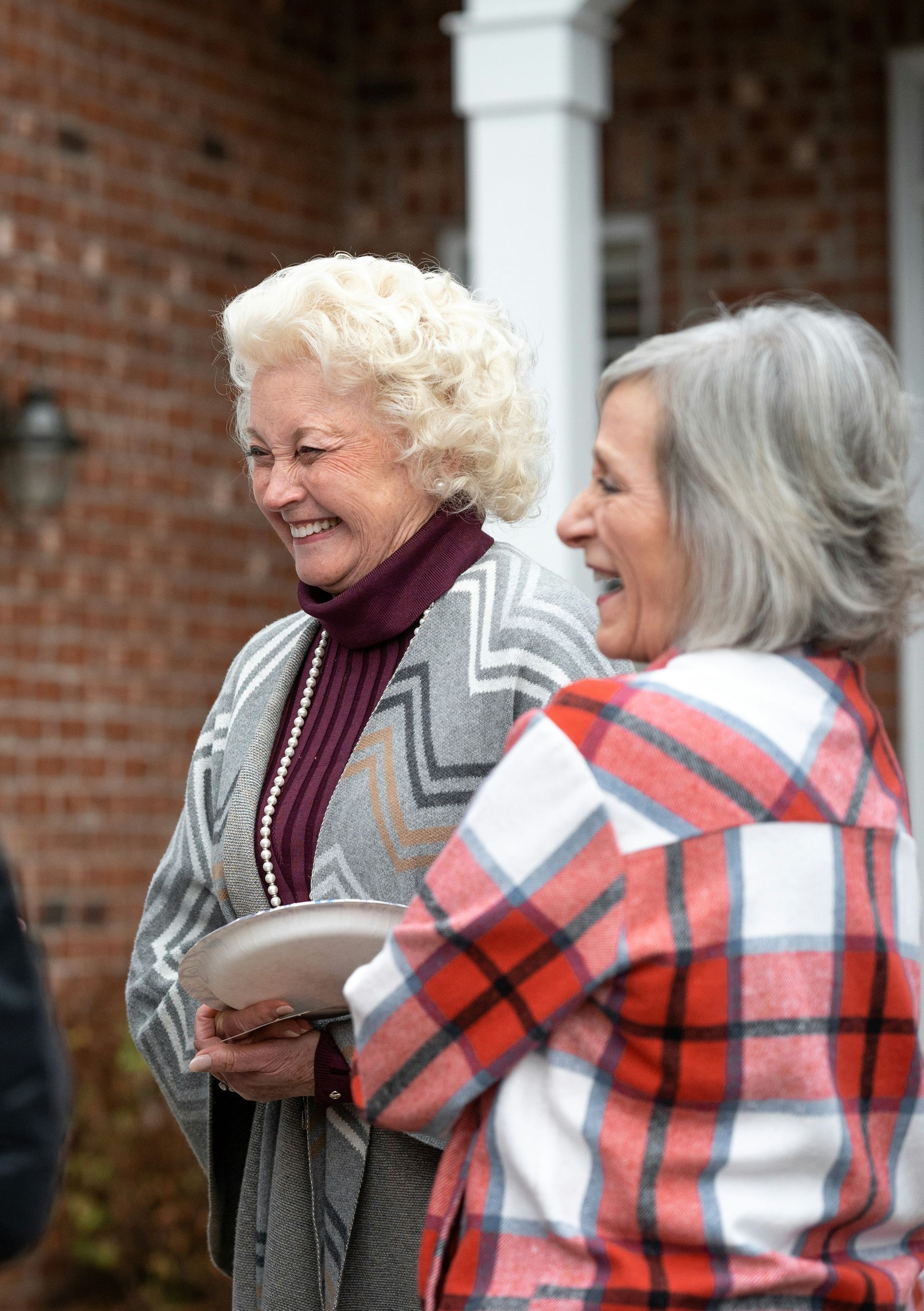 Elderly outside the house