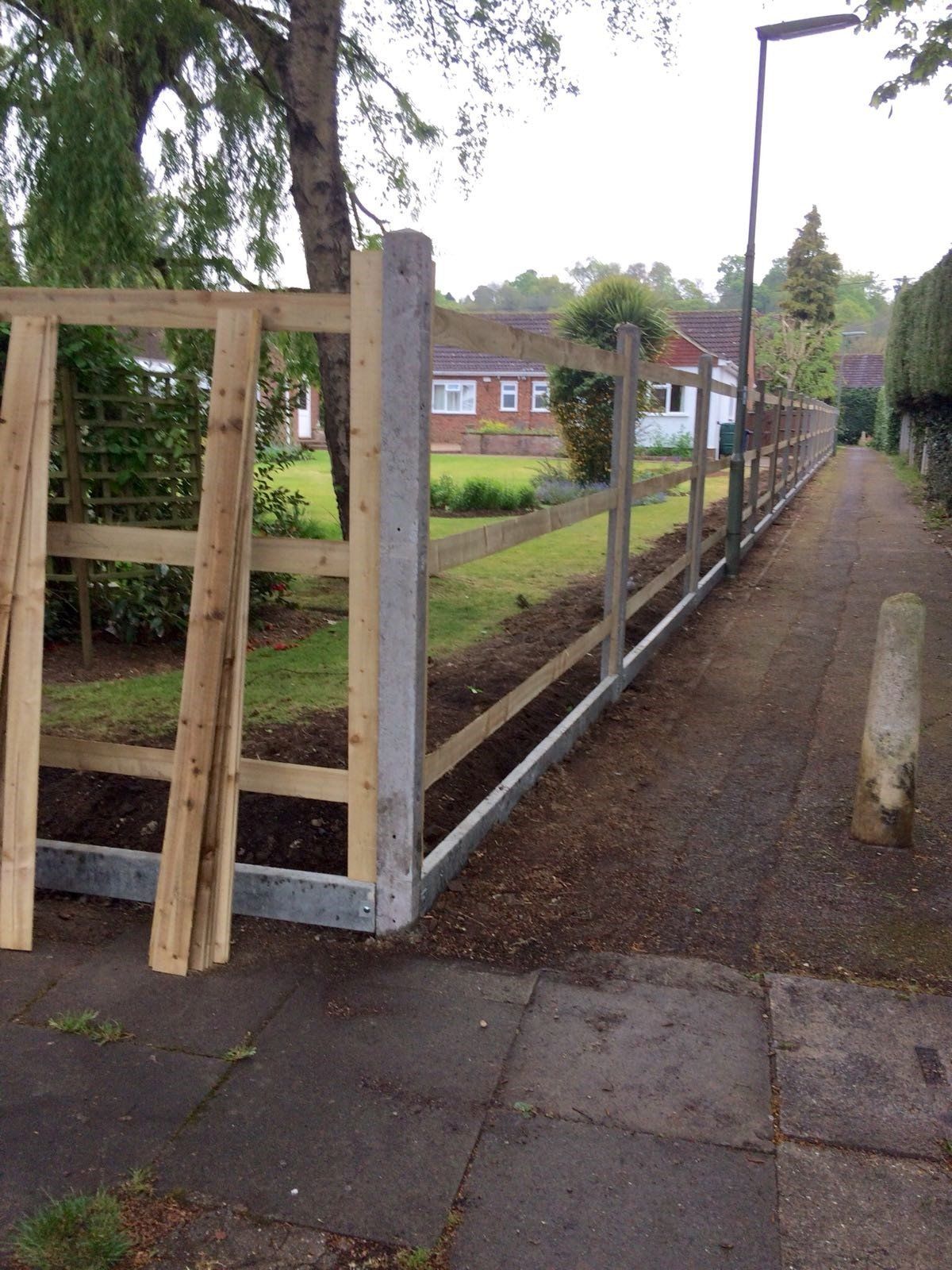 split rail fencing for garden area