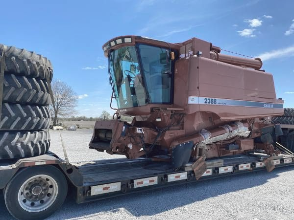 Semi truck being secured by heavy duty towing equipment