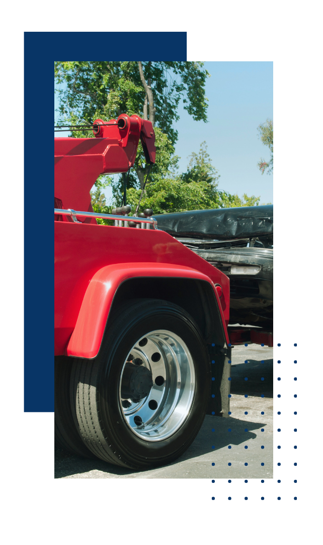 Crew providing roadside support during vehicle breakdown