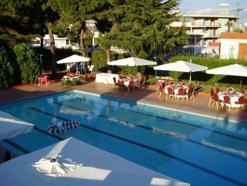 la piscina vista dall'alto