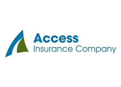Logo for Access Insurance Company; blue and green arch over text.