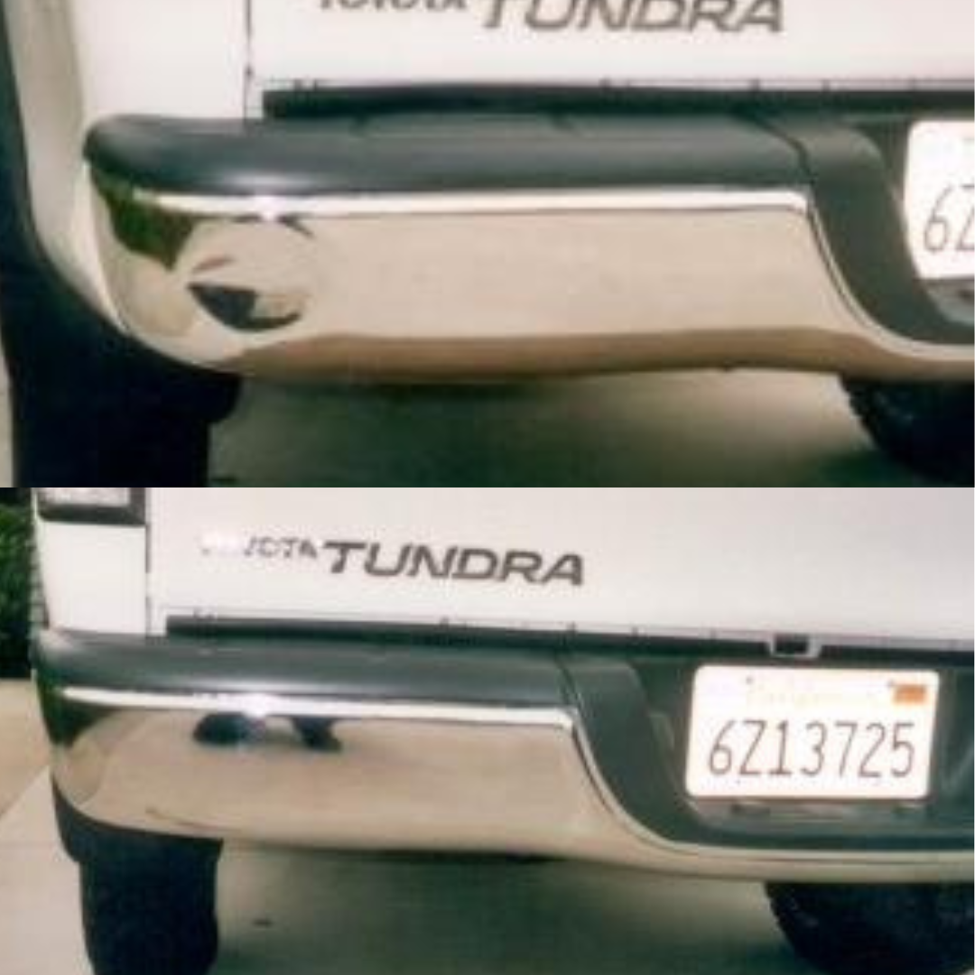 Light blue classic car, chrome detailing, headlights prominent, front view.