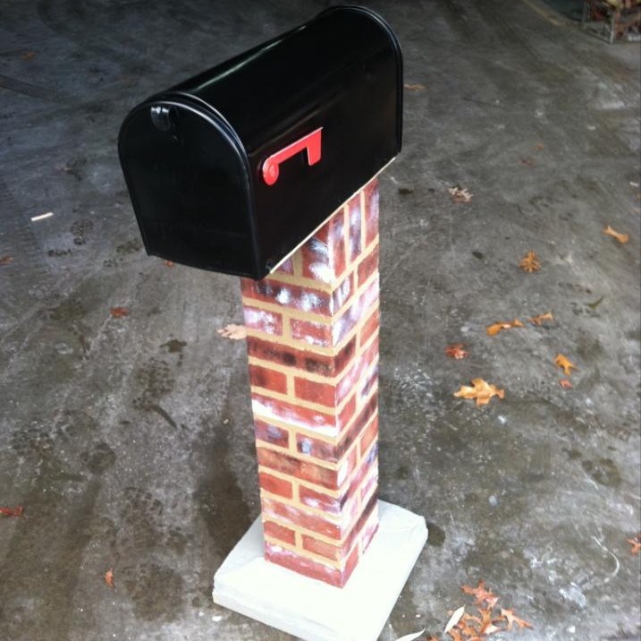 Magnificent faux brick mailbox Driveway Columns Sayreville Nj Lp Sons Brickote