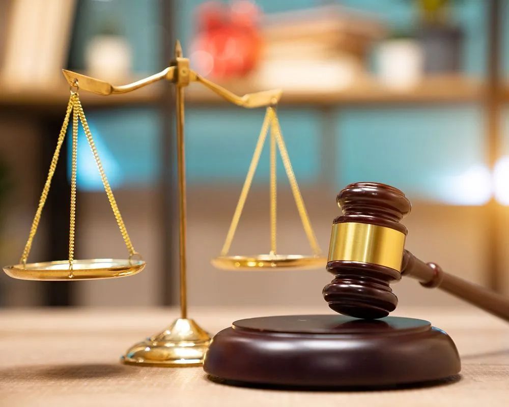 Scale Of Justice And Gavel