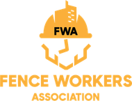 A logo for the fwa fence workers association