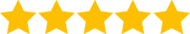 A row of yellow stars on a white background.