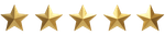 A row of gold stars on a white background.