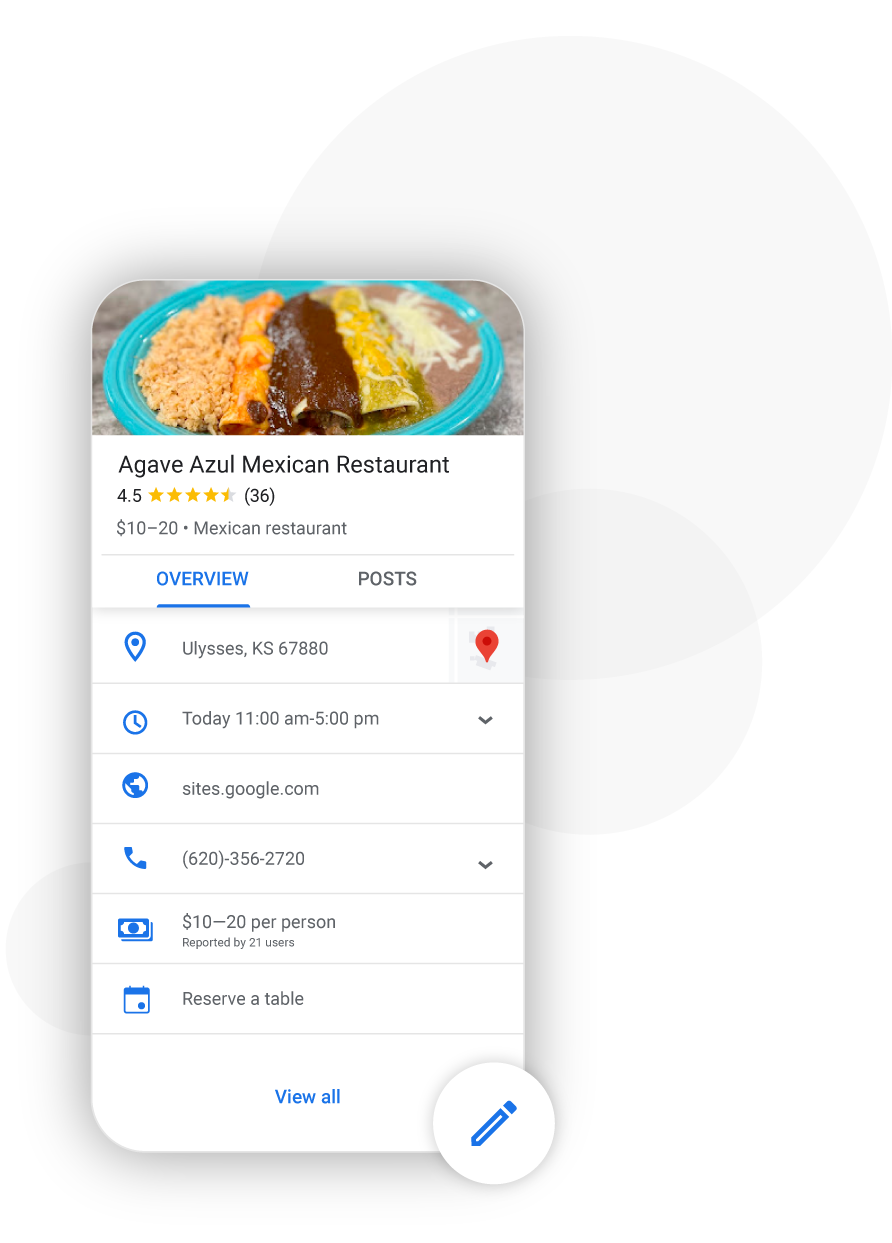 a screenshot of a google maps page for agave azul mexican restaurant