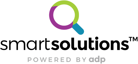 the smartsolutions logo is powered by adp