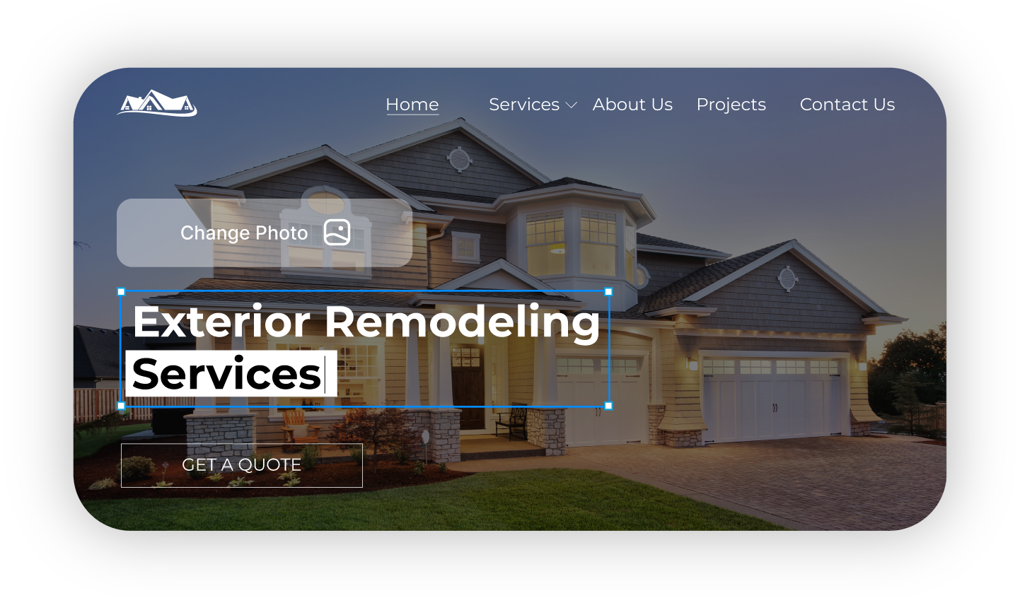 a screenshot of a website for exterior remodeling services .