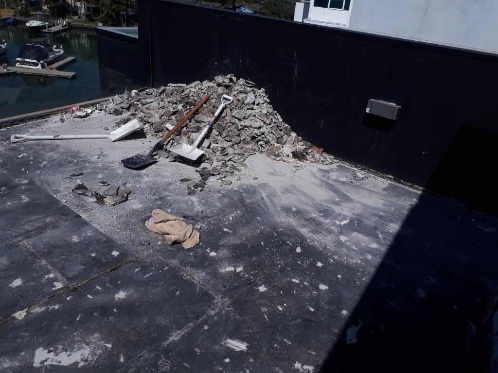 clearing off surface