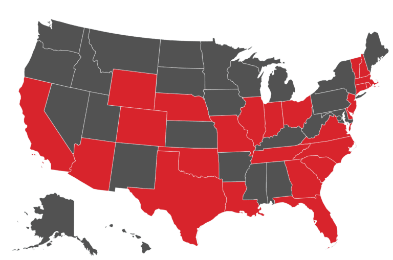 Service area map