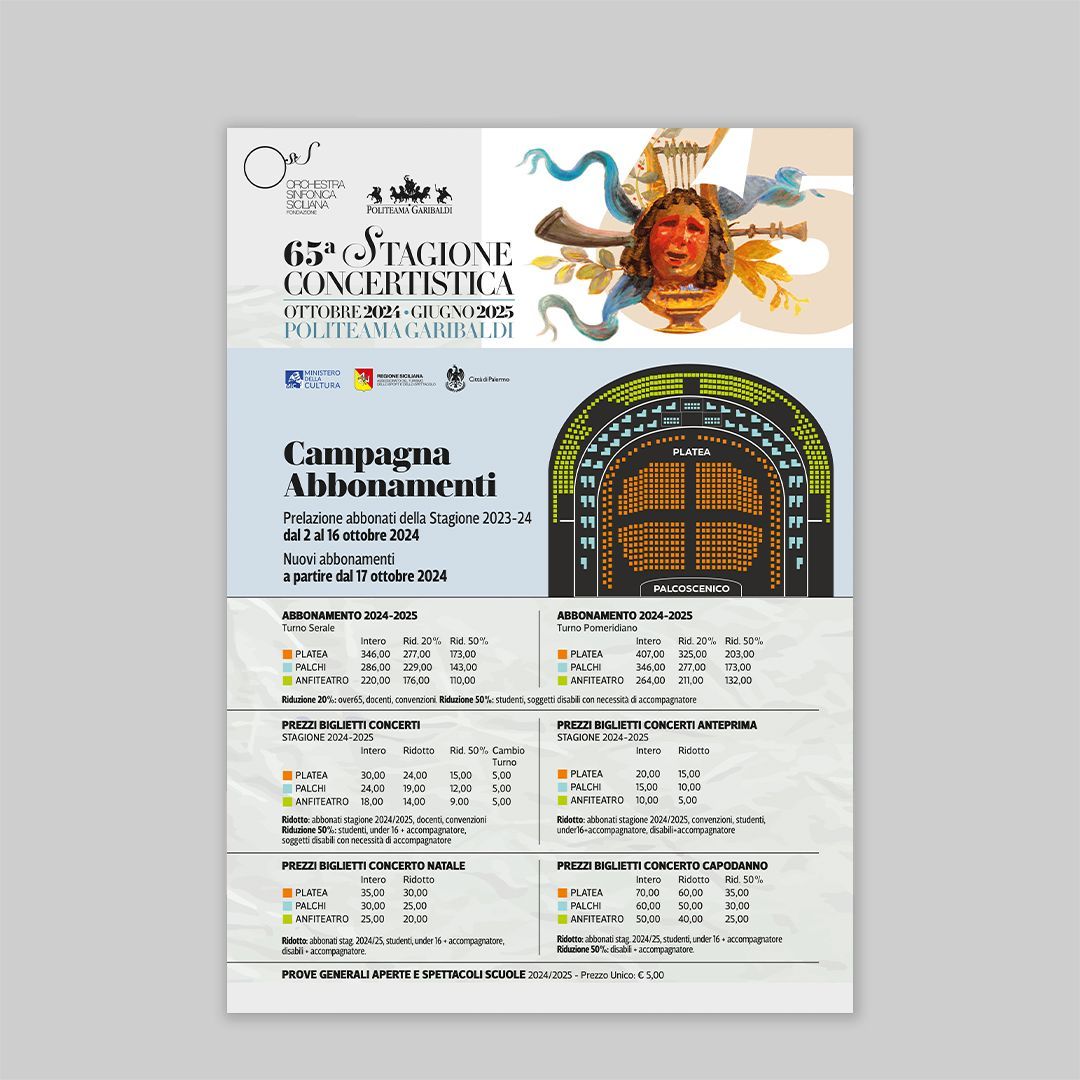 stampa offset flyer orchestra sinfonica siciliana