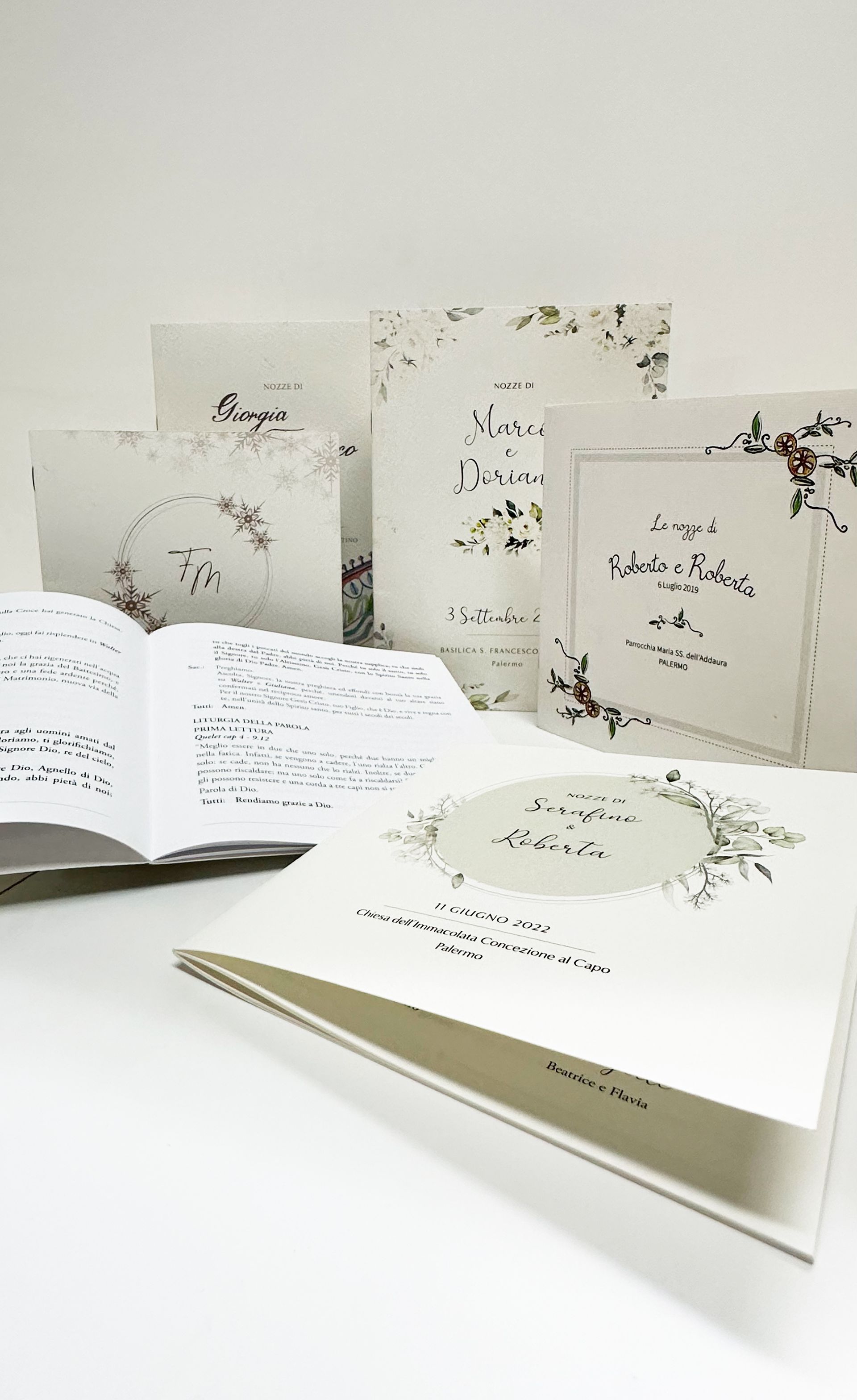 Partecipazioni e libretti matrimonio Palermo