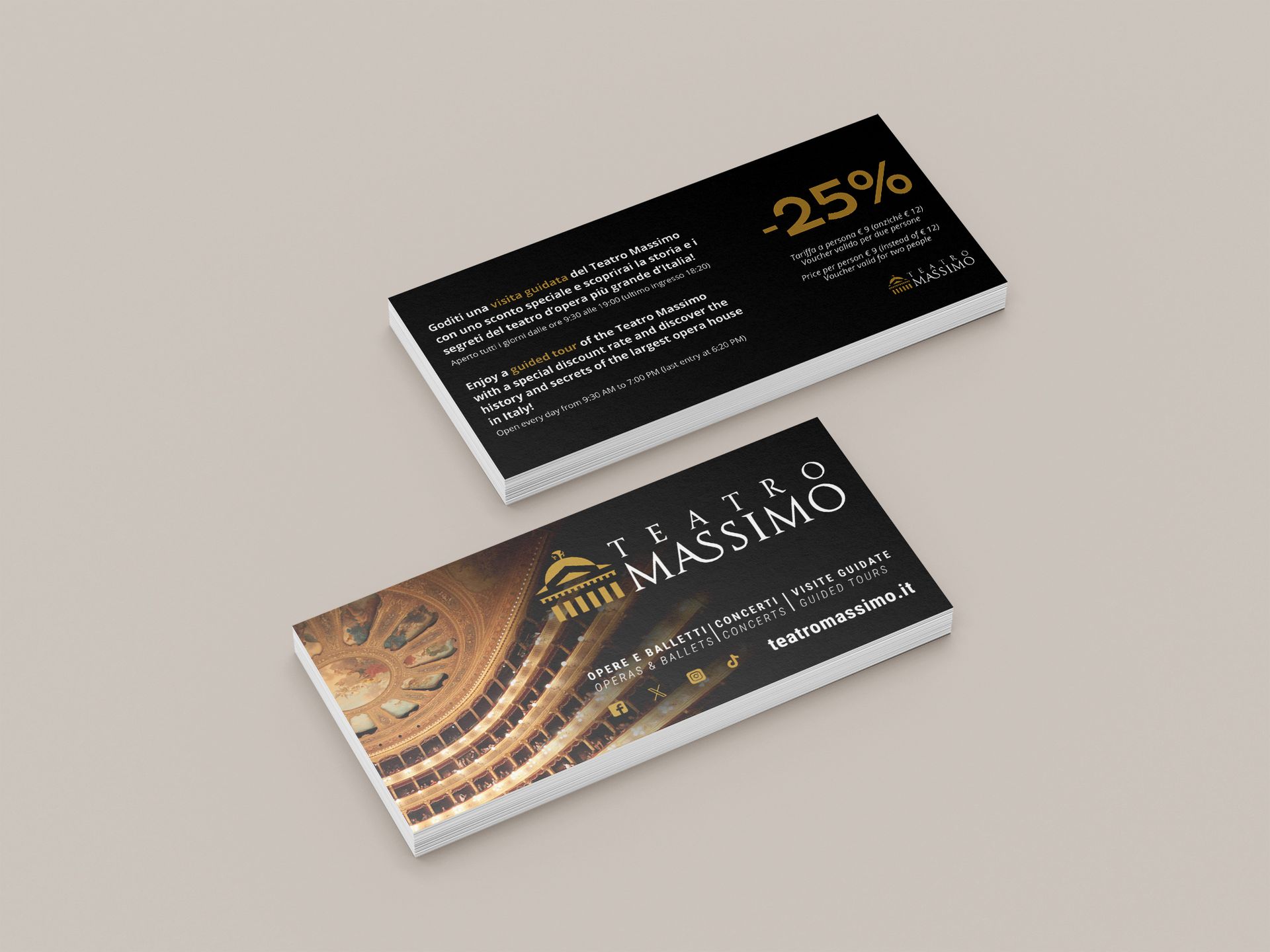 stampa digitale voucher Teatro Massimo