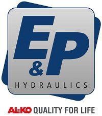 C'est un logo pour e&p hydraulics.