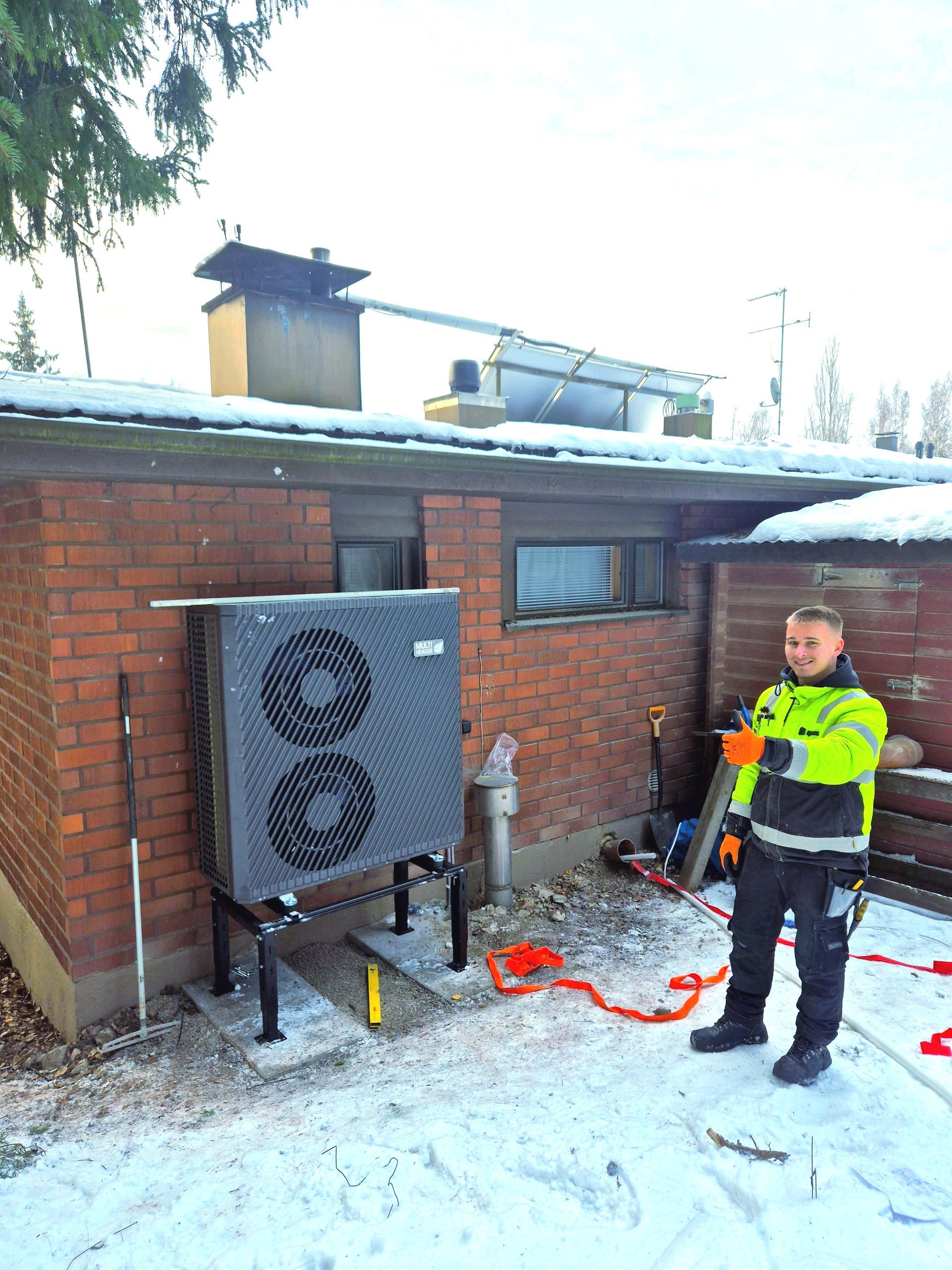 Ilmavesilämpöpumppu osana hybridilämmitysjärjestelmää | Kätewä Oy toteuttamana