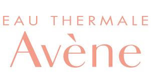 Logo per Eau Thermale Avène, testo color pesca;