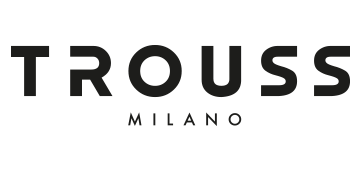 Il logo Trouss Milano in lettere nere su sfondo bianco.