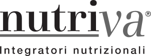 Logo for Nutriva, with the brand name and tagline