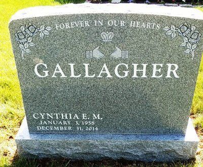 Gray headstone with the name 