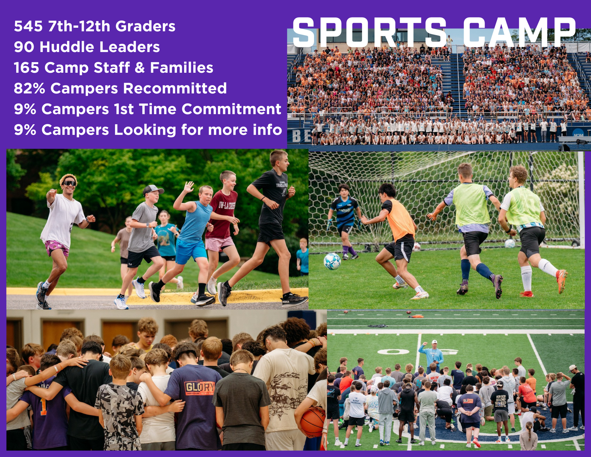 Image of testimonials from campers who attended FCA Leadership Camp