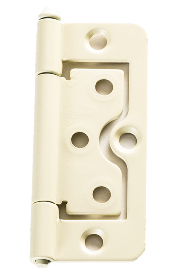 An Ivory hinge for an Artisan Plantation Shutter