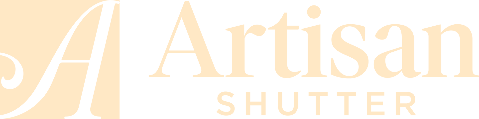 Artisan Shutter Logo Transparent Cream Color