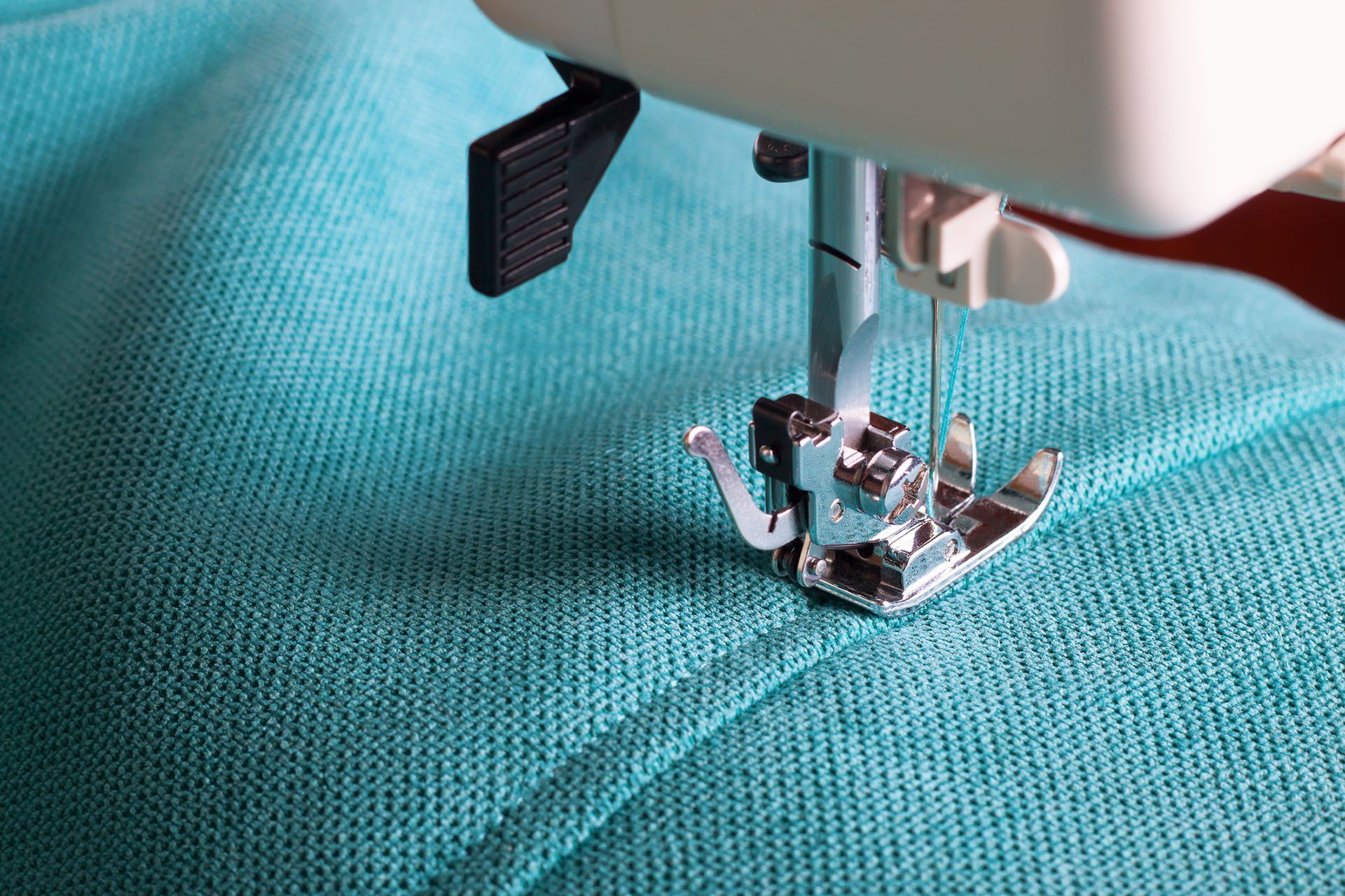 Sewing Machine Turquoise Fabric — Louisville, KY — St Matthews Trim & Upholstery
