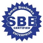 a small business certified enterprise logo is shown on a white background .