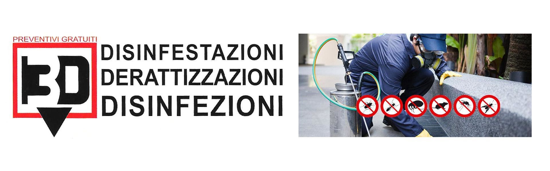 disinfestazioni, derattizzazioni, disinfezioni.