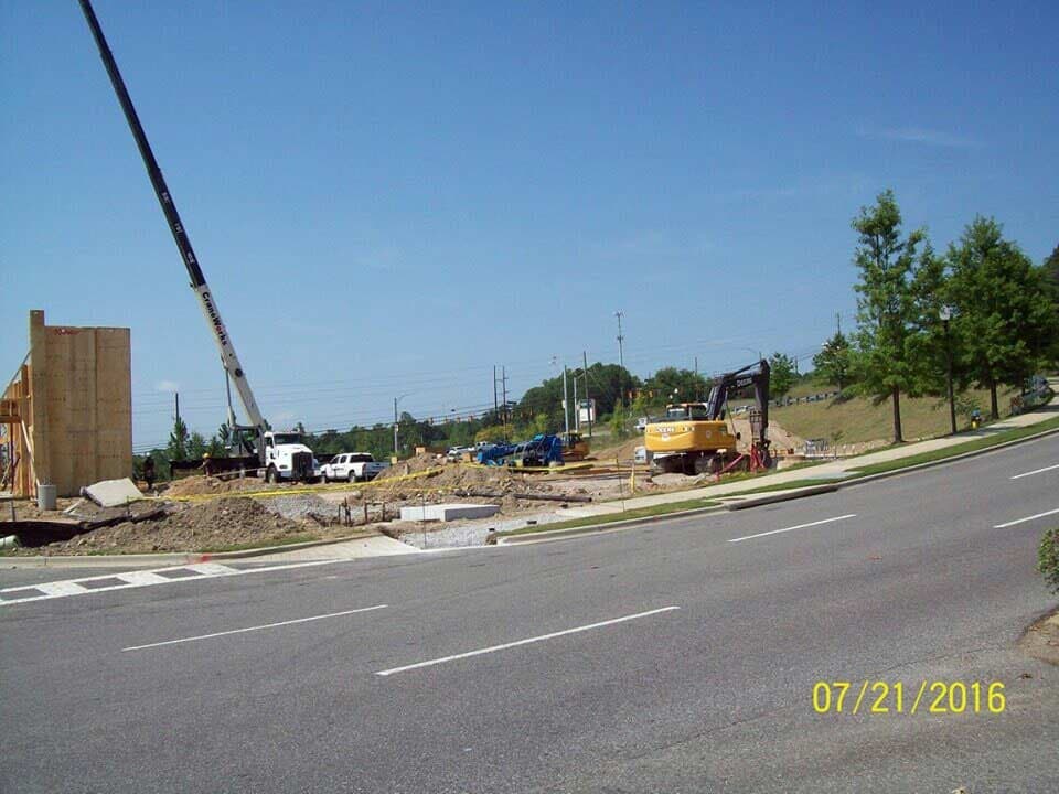 Excavation ongoing - construction site prep in Bessemer, Al