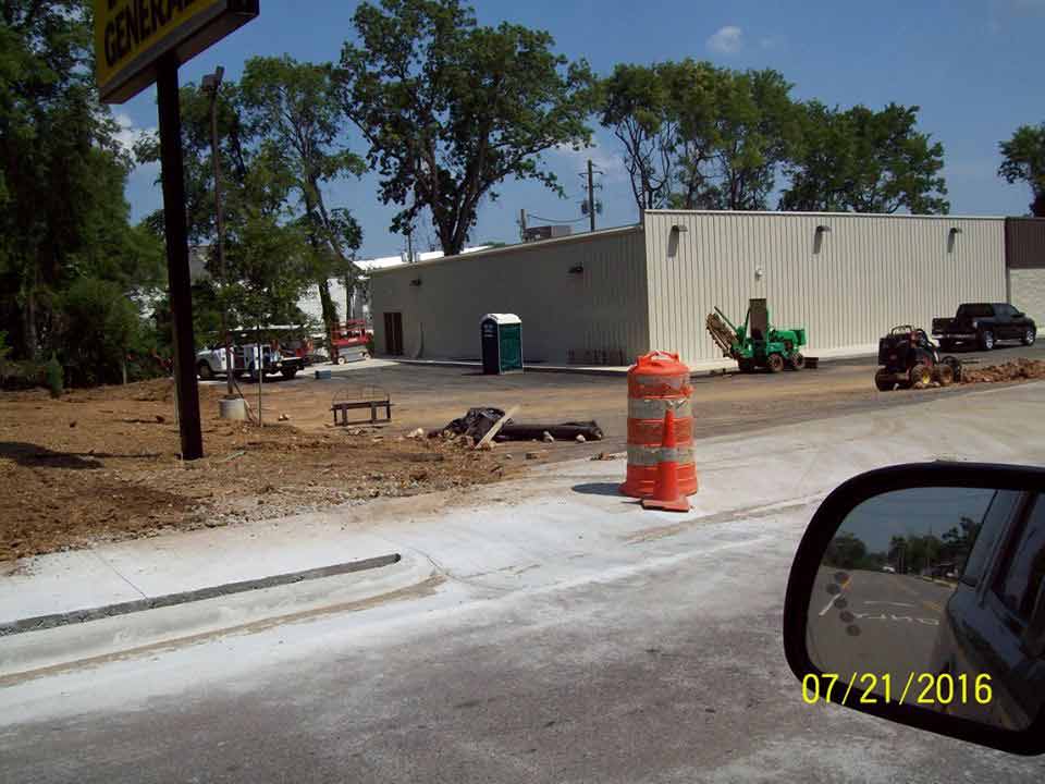 Excavation right in a warehouse - construction site prep in Bessemer, Al