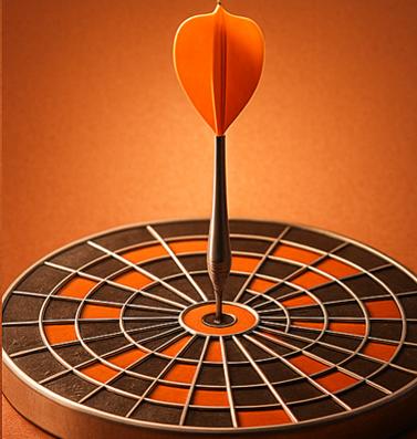 Dart on Dartboard