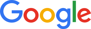 A colorful google logo on a white background