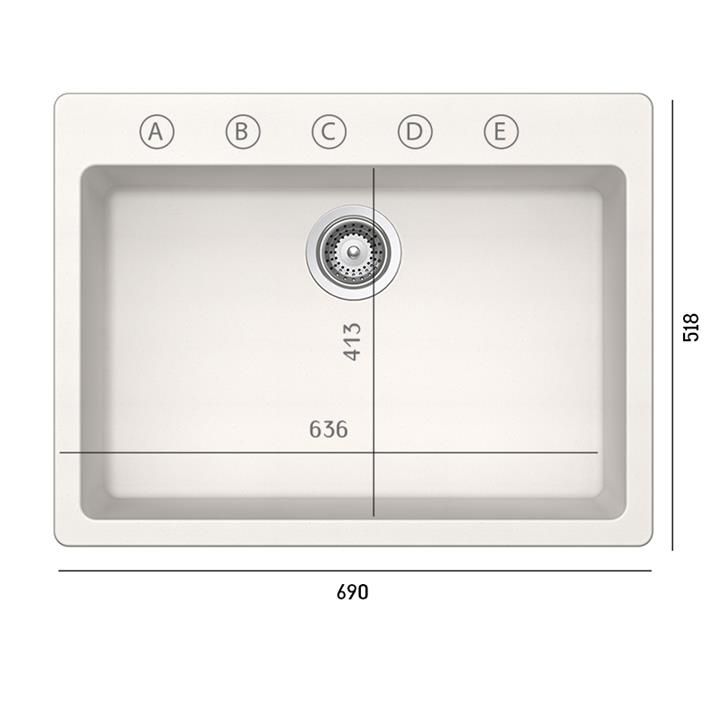 כיור מטבח וגאס 70 | חברת גומא