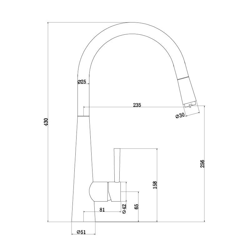 ברז מטבח ג'וטו נירוסטה מוברשת | חברת גומא