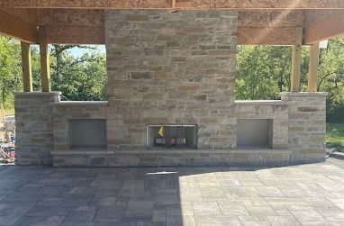 Outdoor Fireplace – Moline, IL –  QCFI Concrete & Masonry