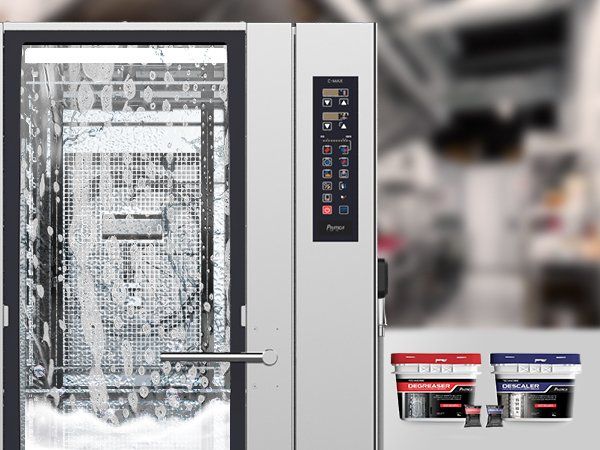 A stainless steel oven with a glass door in a kitchen.