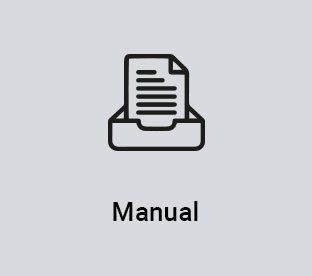 A manual icon with a piece of paper in a drawer.