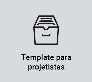 An icon of a drawer with the words template para projetistas below it