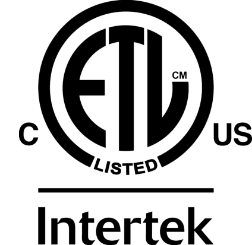 A black and white logo for a company called intertek.