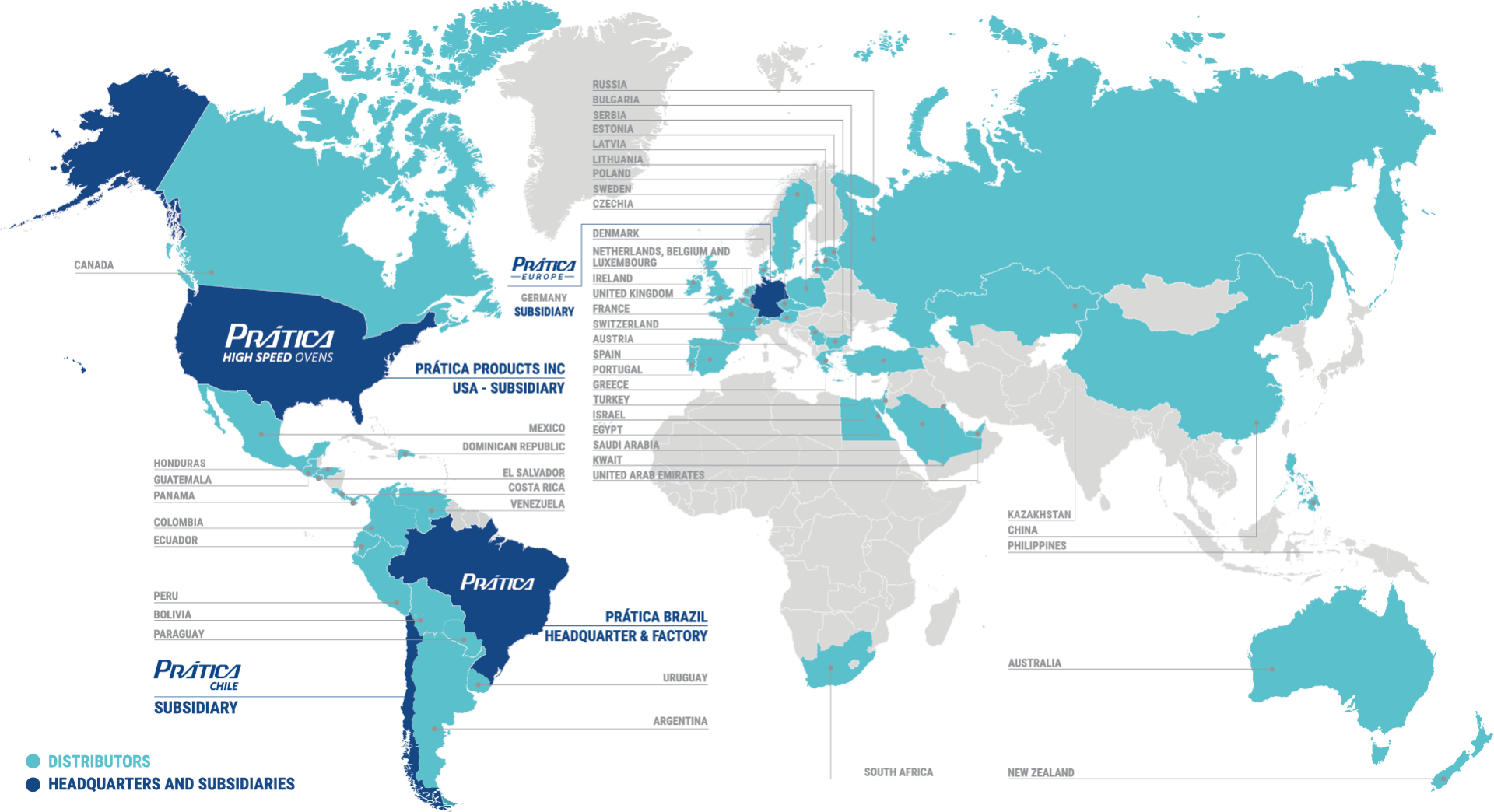 A map of the world with the united states in the middle