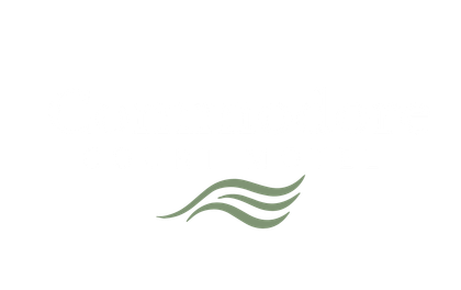 A sage green graphic of three stylized, flowing wave lines stacked horizontally.