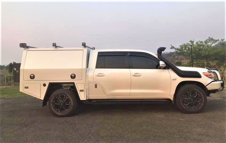 Truck with White Custom Tray — Welders in Lismore, NSW