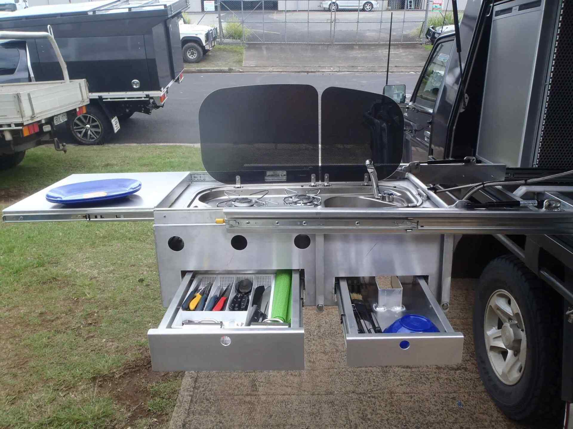 Custom Stainless Steel Camp Kitchen — Fabrications in Lismore, NSW